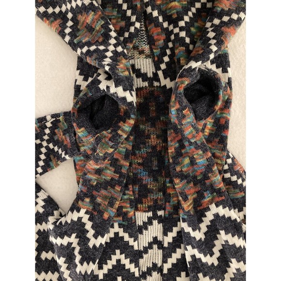 AZZ Women's Long Sleeve Aztec Print Cardigan Sweater Sz OS Southwestern Boho - Picture 6 of 10